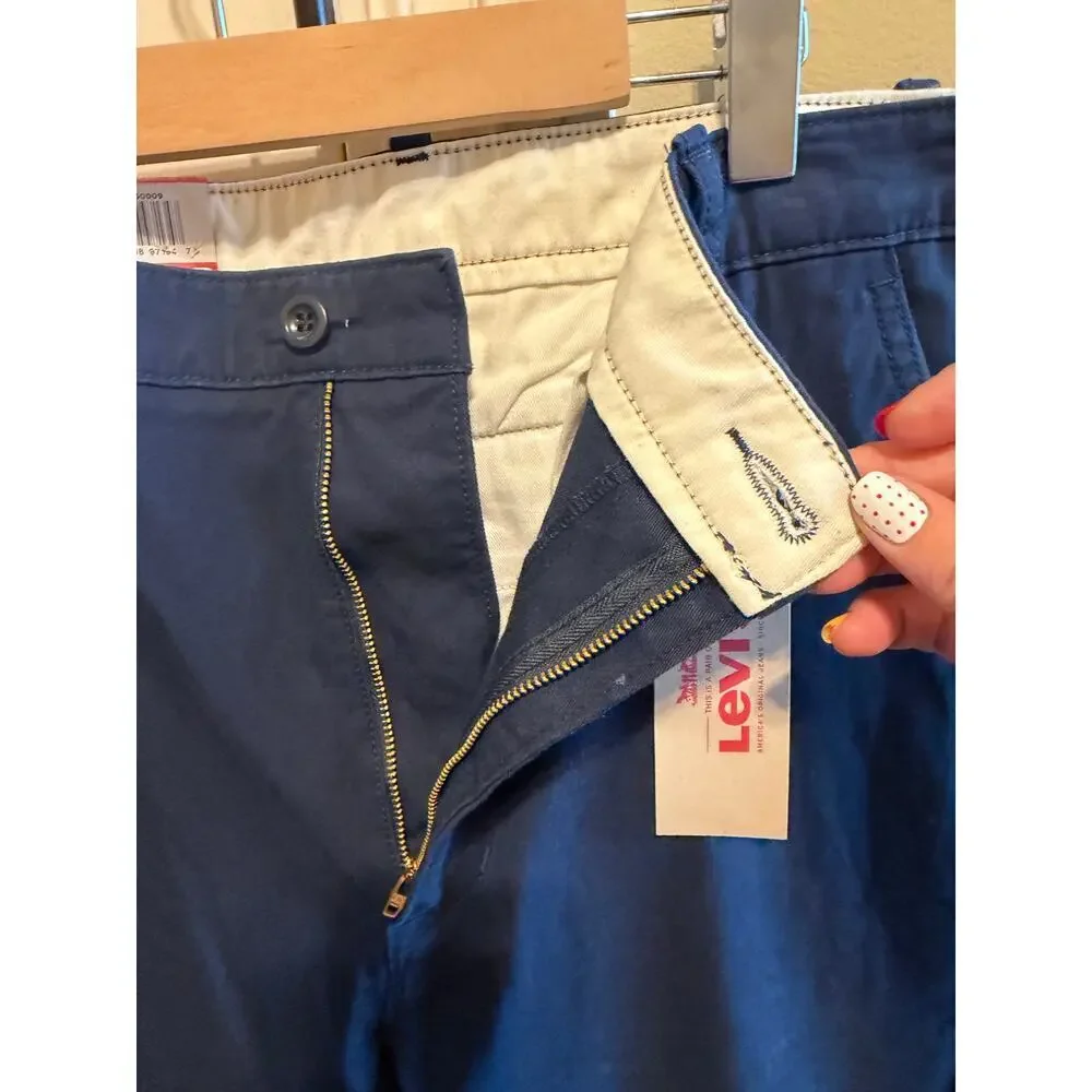 Levi's Navy Blue Men's Chino Jogger Pants Stretch Elastic Cuff Size 38 x 32